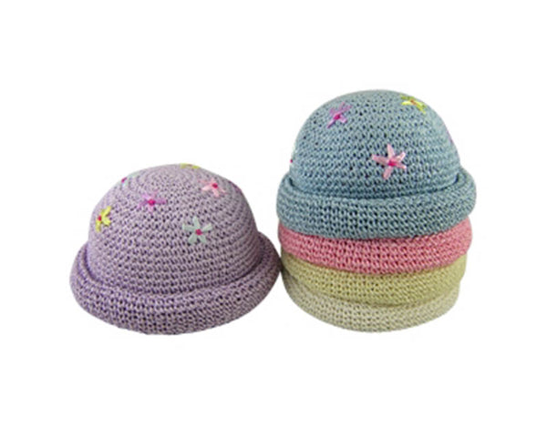 A706-CHILD'S STRAW ROLLER HATS