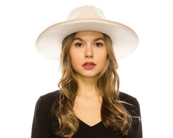 A003-PENCIL ROLL BRIM VEGAN FELT PANAMA HAT