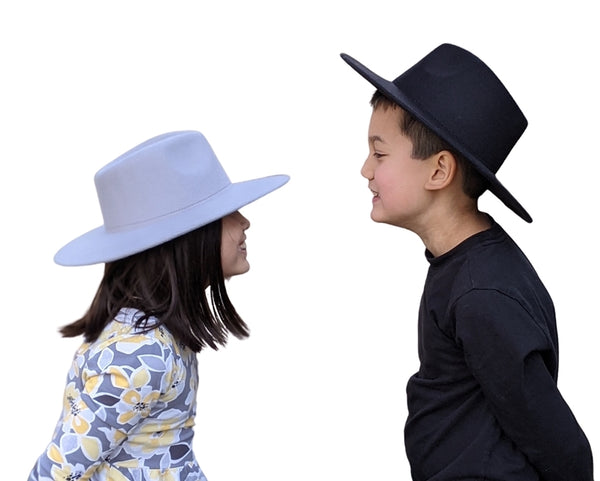 A008-KID'S VEGAN FELT RANCHER HAT