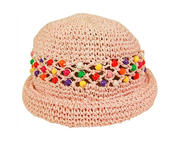 A715-CHILD'S CROCHET HAT WITH BEADS