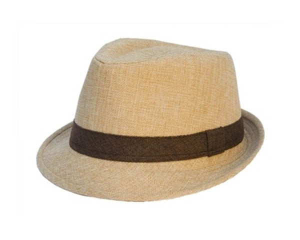 A616-SUMMER LINEN FEDORA - WITH DEFECT