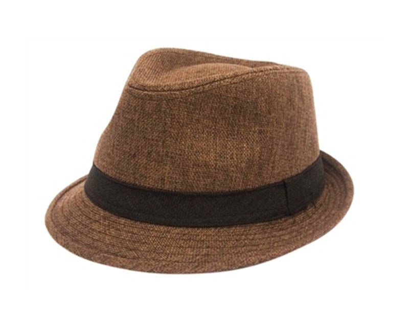 A616-SUMMER LINEN FEDORA - WITH DEFECT