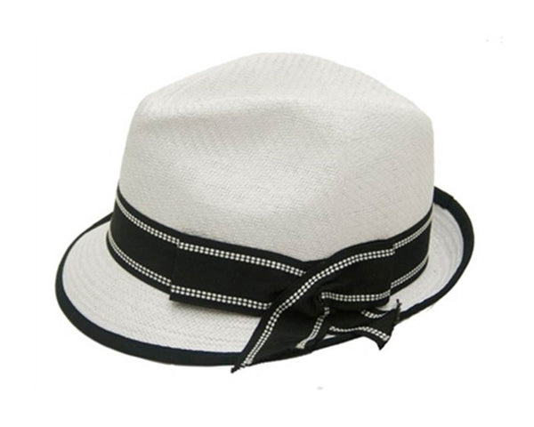 A606-DRESS HATS - STRAW FEDORA