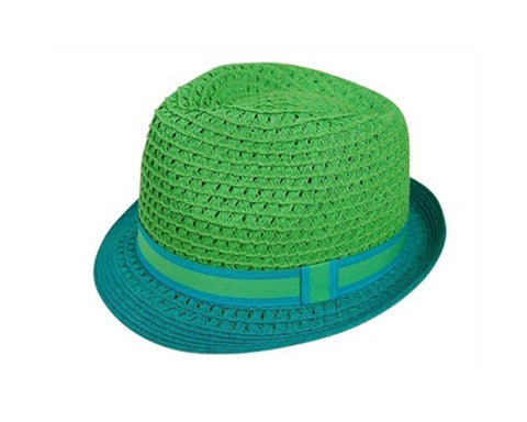 A592-2 TONE SUMMER STRAW FEDORA