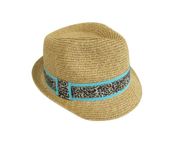 A632-FEDORA - COLOR LEOPARD BAND