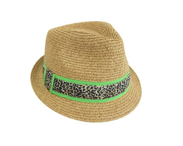 A632-FEDORA - COLOR LEOPARD BAND