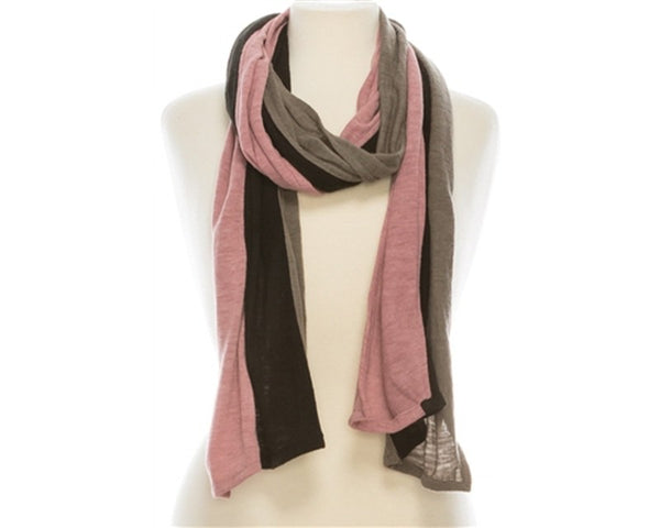 A854-TRI-COLOR WAVE PATTERN SCARF