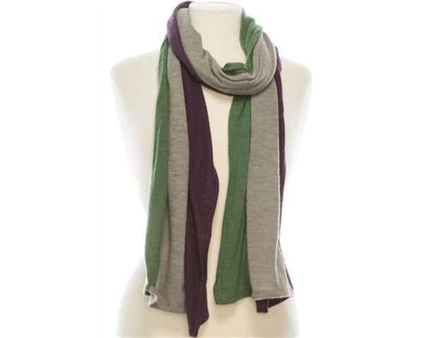 A854-TRI-COLOR WAVE PATTERN SCARF