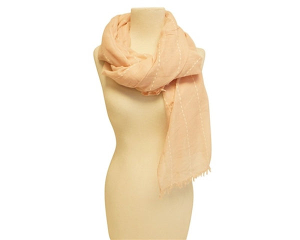 A807-SCARF W/ WHITE STITCHING