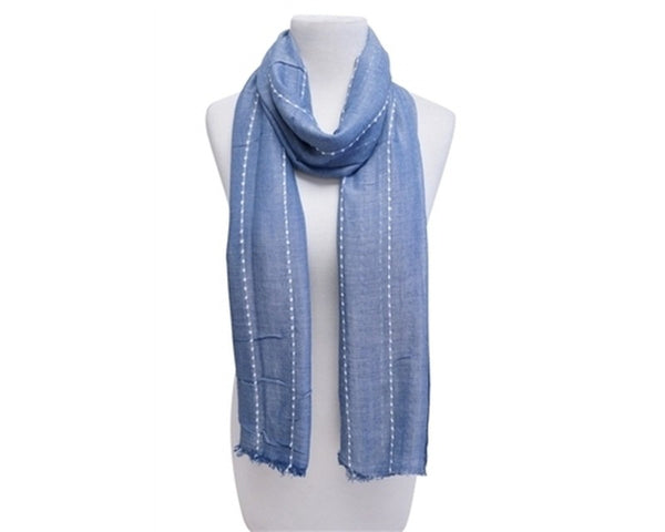 A807-SCARF W/ WHITE STITCHING