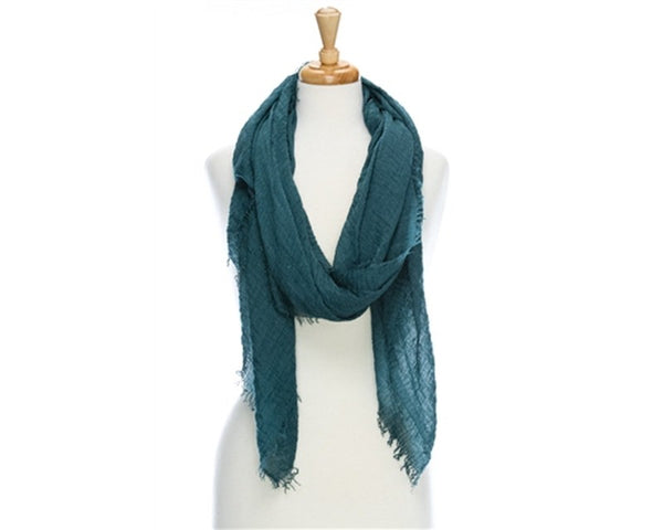 A806-SOLID COLOR SOFT FRINGE SCARF - 8 COLORS