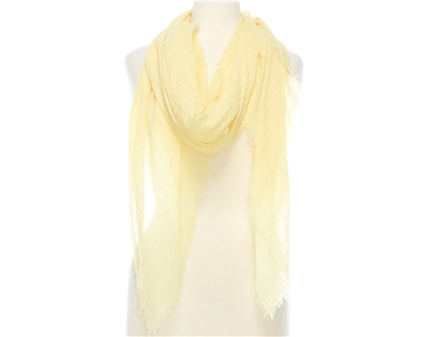 A806-SOLID COLOR SOFT FRINGE SCARF - 8 COLORS