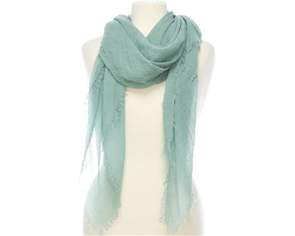 A806-SOLID COLOR SOFT FRINGE SCARF - 8 COLORS