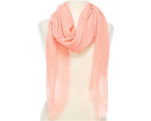 A806-SOLID COLOR SOFT FRINGE SCARF - 8 COLORS