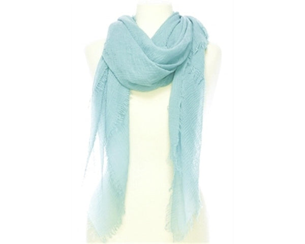 A806-SOLID COLOR SOFT FRINGE SCARF - 8 COLORS