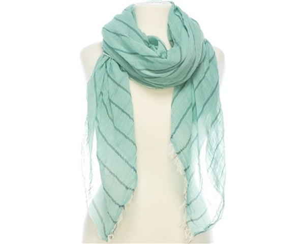 A829-MULTICOLOR STITCH STRIPED SCARF