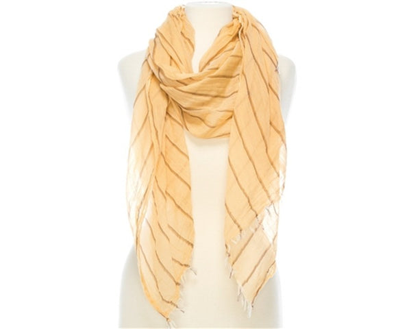 A829-MULTICOLOR STITCH STRIPED SCARF