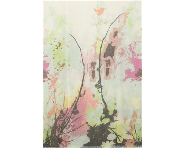 A830-FLORAL WATERCOLOR PRINT SCARF