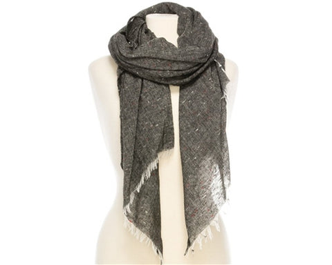 A765-SPECKLED ASH TONE SCARF