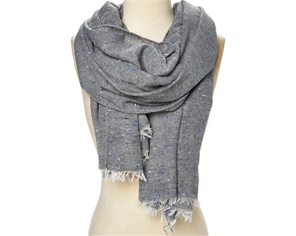 A765-SPECKLED ASH TONE SCARF