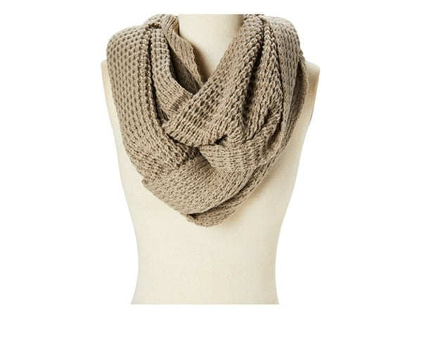 A757-CHUNKY KNIT INFINITY LOOP SCARF