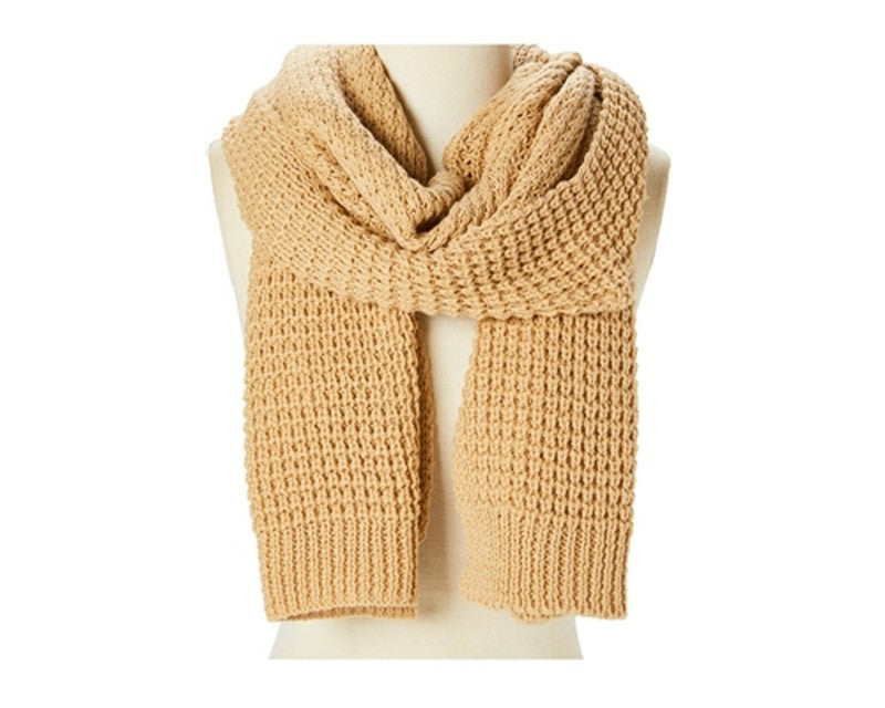 A756-CHUNKY KNIT SOLID COLOR SCARF