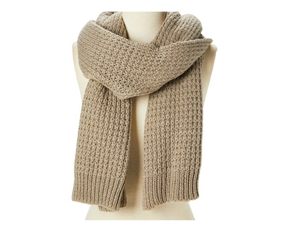 A756-CHUNKY KNIT SOLID COLOR SCARF