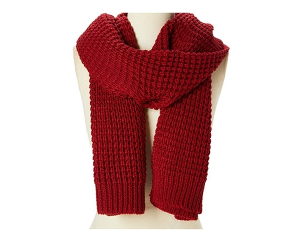 A756-CHUNKY KNIT SOLID COLOR SCARF