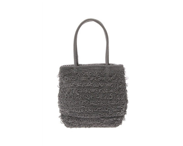 A929-LOOPY ACRYLIC CROCHET HANDBAG