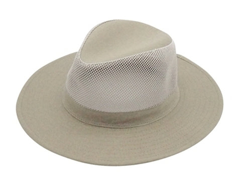 A556-MEN'S PACKABLE MESH SAFARI HAT