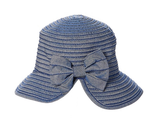 A404-RIBBON CRUSHER BUCKET HAT W/ BOW