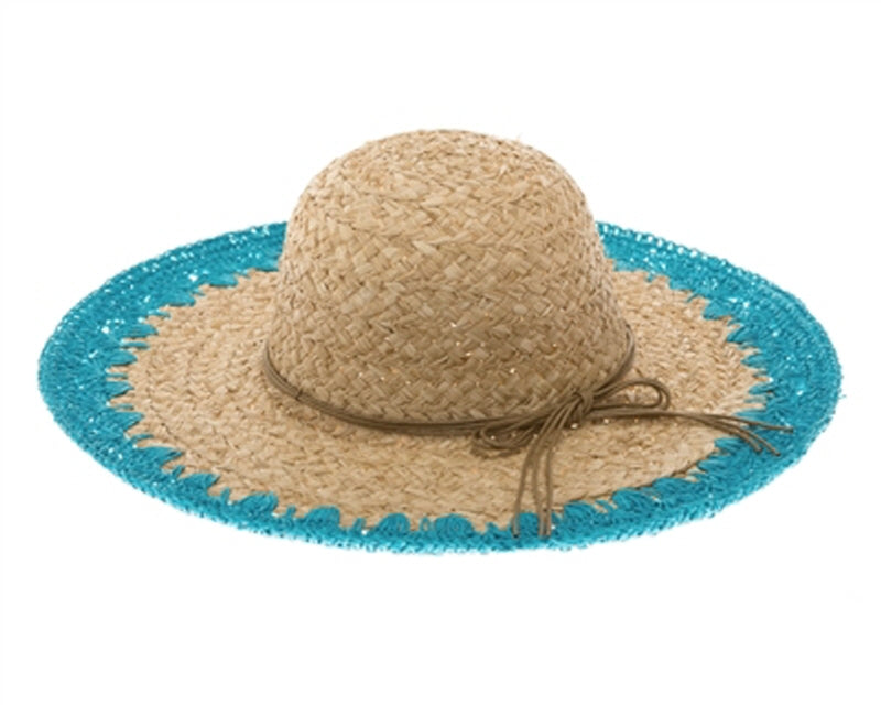 A323-CROCHET EDGE RAFFIA SUN HAT