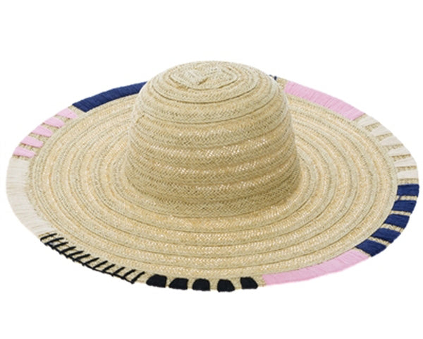 A339-WHIPSTITCH EDGE STRAW SUN HAT