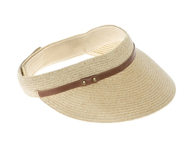 A532-STRAW VELCRO VISOR W/ BELT