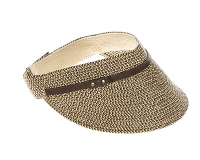 A532-STRAW VELCRO VISOR W/ BELT