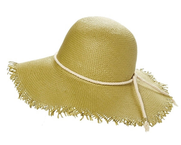 A326-HANDWOVEN STRAW BEACH HAT - UPF 50+