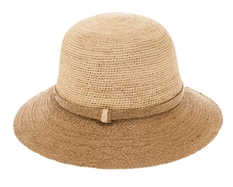 A489-FINE CROCHET RAFFIA BUCKET HAT