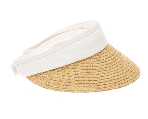 A539-RAFFIA STRAW VISOR