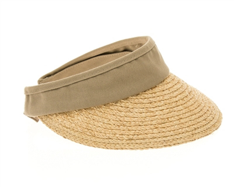 A539-RAFFIA STRAW VISOR