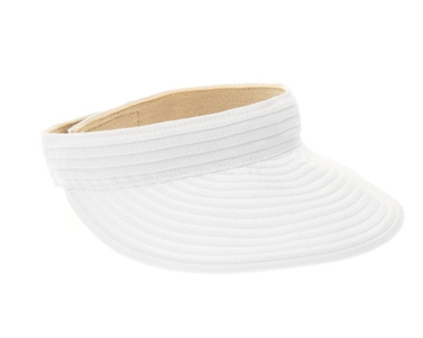 A538-SEWN RIBBON SUN VISOR