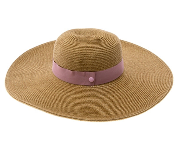 A378-5 INCH BRIM STRAW SUN HAT WITH BAND