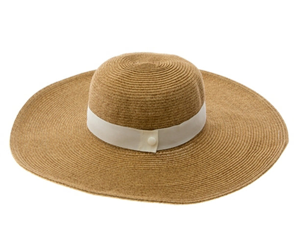 A378-5 INCH BRIM STRAW SUN HAT WITH BAND