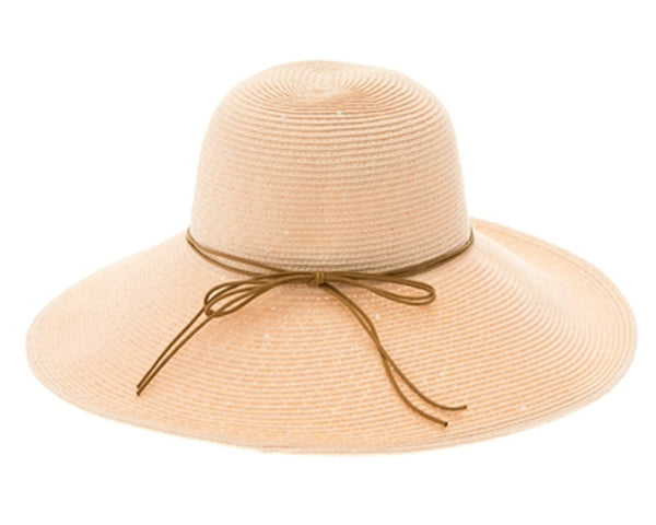 A374-SHIMMERY LAMPSHADE STRAW HAT