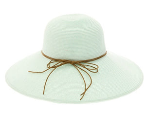 A374-SHIMMERY LAMPSHADE STRAW HAT