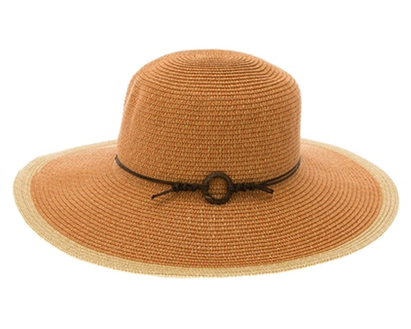 A372-SUN HAT W/ COCONUT RING