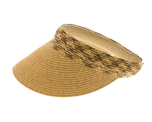 A540-STRAW CLIP VISOR W/ TRIBAL BAND