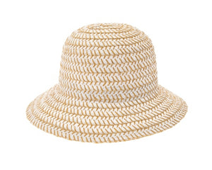 A506-STRAW-STITCHED RIBBON BUCKET HAT