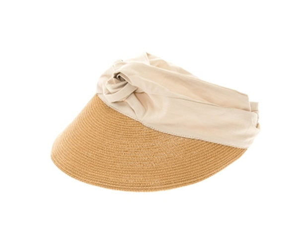 A543-STRETCHY HEADBAND STRAW VISOR