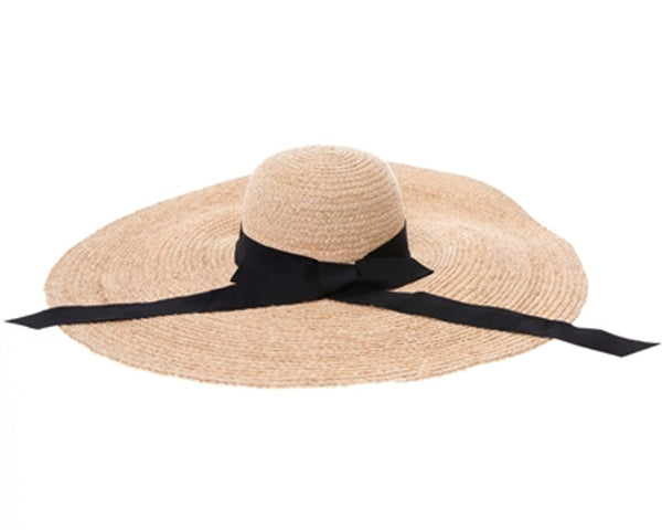 A394-OVERSIZED RAFFIA BRAID BEACH HAT