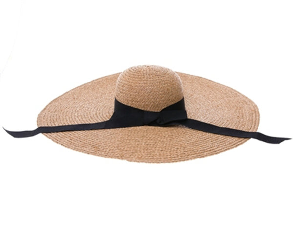 A394-OVERSIZED RAFFIA BRAID BEACH HAT